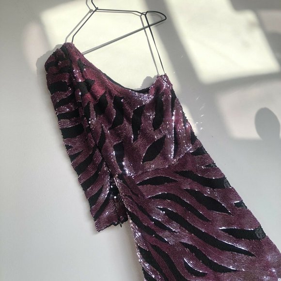 Rêve Riche Maxx Mini Dress Metallic Mauve Pink - Picture 6 of 9